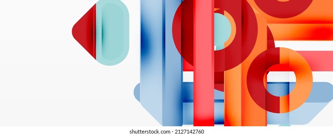 Creative geometric wallpaper. Minimal lines and circles background