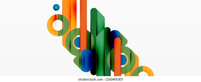 Creative geometric wallpaper. Minimal lines and circles background
