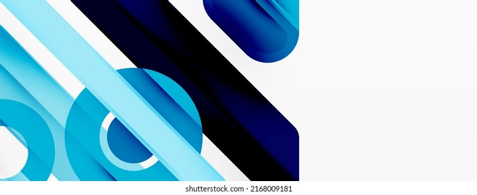 Papel geométrico creativo. Fondo mínimo de líneas y círculos. Plantilla de negocios de moda para tecno para papel de pared, banner, fondo o aterrizaje