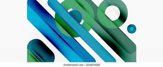 Creative geometric wallpaper. Minimal lines and circles background