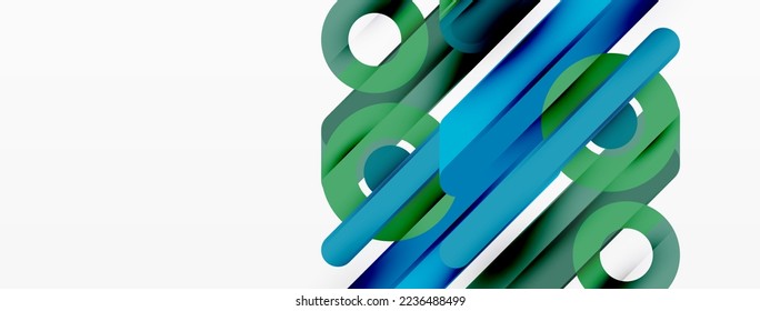 Papel geométrico creativo. Fondo mínimo de líneas y círculos