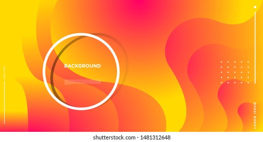 Creative geometric wallpaper Orange Color. Trendy fluid flow gradient shapes composition. Applicable for gift card, poster, landing page, ui, ux ,coverbook, baner, social media posted