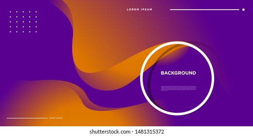 Creative geometric wallpaper Orange nad Purple Color. Trendy fluid flow gradient shapes composition. Applicable for gift card, poster, landing page, ui, ux ,coverbook, baner, social media posted
