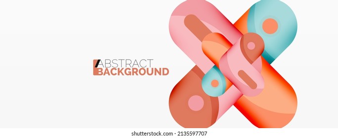 Kreative geometrische Tapete. Runde Pfeilform minimaler geometrischer Hintergrund. Techno-Geschäftsvorlage für Bildschirmhintergründe, Banner, Hintergrund oder Landung