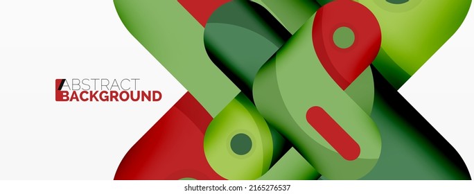 Creative geometric wallpaper. Round arrow shape minimal geometric background. Techno business template for wallpaper, banner, background or landing