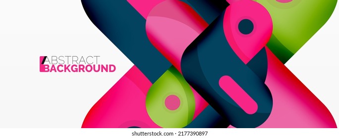 Creative geometric wallpaper. Round arrow shape minimal geometric background. Techno business template for wallpaper, banner, background or landing