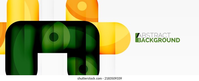 Kreative geometrische Tapete. Runde Pfeilform minimaler geometrischer Hintergrund. Techno-Geschäftsvorlage für Bildschirmhintergründe, Banner, Hintergrund oder Landung