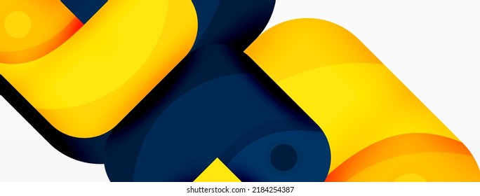 Kreative geometrische Tapete. Runde Pfeilform minimaler geometrischer Hintergrund. Techno-Geschäftsvorlage für Bildschirmhintergründe, Banner, Hintergrund oder Landung