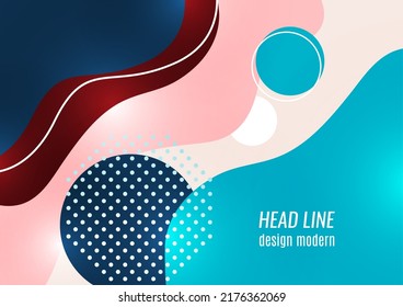 Creative geometric wallpaper. Round shapes, lines background. Business template for wallpaper, banner, background or landing. Vector illustration