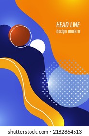 Creative geometric wallpaper. Round shapes, lines background. Business template for wallpaper, banner, background or landing. Vector illustration