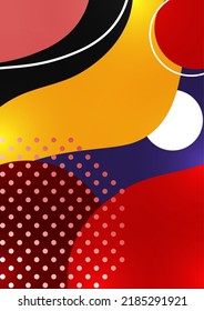 Creative geometric wallpaper. Round shapes, lines background. Business template for wallpaper, banner, background or landing. Vector illustration