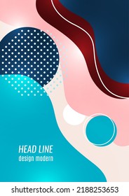 Creative geometric wallpaper. Round shapes, lines background. Business template for wallpaper, banner, background or landing. Vector illustration