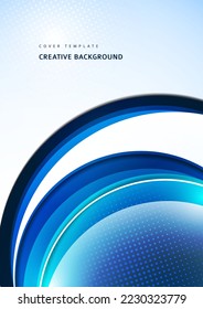 Creative geometric wallpaper. Round shapes, lines background. Business template for wallpaper, banner, background or landing. Vector illustration