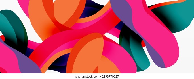 Papel geométrico creativo. Splash líquido forma el fondo de las formas del fluido de la onda. Plantilla de negocio de Techno para papel de pared, banner, fondo o aterrizaje
