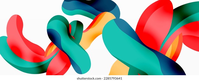 Papel geométrico creativo. Fondo de composición de formas de dispersión. Plantilla de negocio de Techno para papel de pared, banner, fondo o aterrizaje