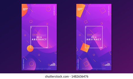 Creative geometric wallpaper. Trendy abstract flow gradient shapes composition. Applicable for gift card, Poster on wall poster template, landing page, ui, ux ,ax,coverbook, baner, social media posted