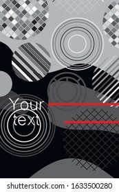 Creative geometric wallpaper. Trendy circle shapes composition. Eps10 vector