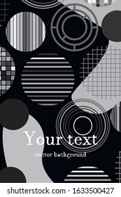 Creative geometric wallpaper. Trendy circle shapes composition. Eps10 vector