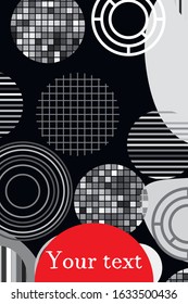 Creative geometric wallpaper. Trendy circle shapes composition. Eps10 vector