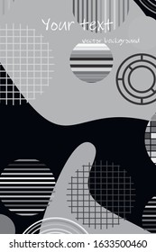 Creative geometric wallpaper. Trendy circle shapes composition. Eps10 vector