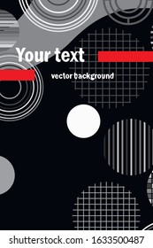 Creative geometric wallpaper. Trendy circle shapes composition. Eps10 vector