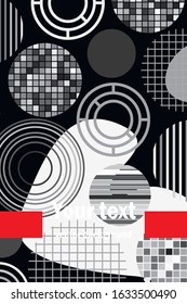 Creative geometric wallpaper. Trendy circle shapes composition. Eps10 vector