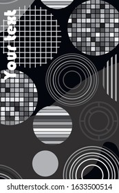 Creative geometric wallpaper. Trendy circle shapes composition. Eps10 vector