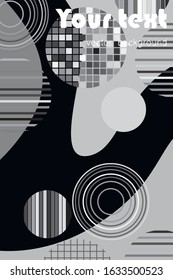 Creative geometric wallpaper. Trendy circle shapes composition. Eps10 vector