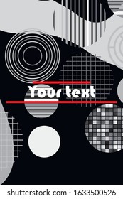 Creative geometric wallpaper. Trendy circle shapes composition. Eps10 vector