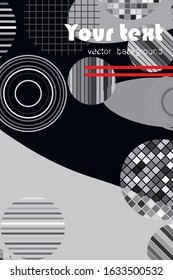 Creative geometric wallpaper. Trendy circle shapes composition. Eps10 vector