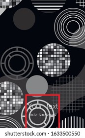 Creative geometric wallpaper. Trendy circle shapes composition. Eps10 vector
