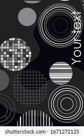 Creative geometric wallpaper. Trendy circle shapes composition. Eps10 vector