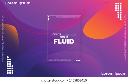 Creative geometric wallpaper. Trendy fluid flow gradient shapes composition. Applicable for gift card,  Poster on wall poster template,  landing page, ui, ux ,coverbook,  baner, social media posted