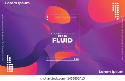 Creative geometric wallpaper. Trendy fluid flow gradient shapes composition. Applicable for gift card,  Poster on wall poster template,  landing page, ui, ux ,coverbook,  baner, social media posted