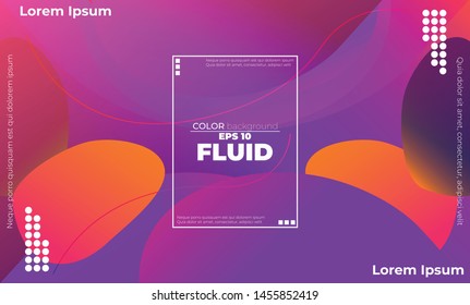 Creative geometric wallpaper. Trendy fluid flow gradient shapes composition. Applicable for gift card,  Poster on wall poster template,  landing page, ui, ux ,coverbook,  baner, social media posted