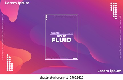 Creative geometric wallpaper. Trendy fluid flow gradient shapes composition. Applicable for gift card,  Poster on wall poster template,  landing page, ui, ux ,coverbook,  baner, social media posted