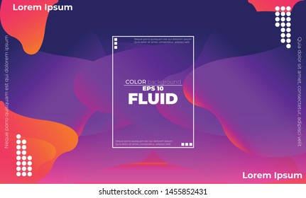 Creative geometric wallpaper. Trendy fluid flow gradient shapes composition. Applicable for gift card,  Poster on wall poster template,  landing page, ui, ux ,coverbook,  baner, social media posted