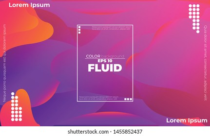 Creative geometric wallpaper. Trendy fluid flow gradient shapes composition. Applicable for gift card,  Poster on wall poster template,  landing page, ui, ux ,coverbook,  baner, social media posted