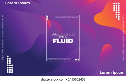 Creative geometric wallpaper. Trendy fluid flow gradient shapes composition. Applicable for gift card,  Poster on wall poster template,  landing page, ui, ux ,coverbook,  baner, social media posted