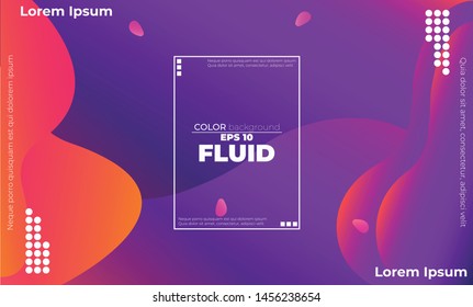 Creative geometric wallpaper. Trendy fluid flow gradient shapes composition. Applicable for gift card,  Poster on wall poster template,  landing page, ui, ux ,coverbook,  baner, social media posted,