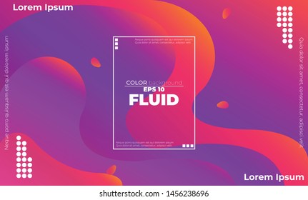 Creative geometric wallpaper. Trendy fluid flow gradient shapes composition. Applicable for gift card,  Poster on wall poster template,  landing page, ui, ux ,coverbook,  baner, social media posted,