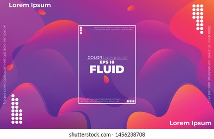 Creative geometric wallpaper. Trendy fluid flow gradient shapes composition. Applicable for gift card,  Poster on wall poster template,  landing page, ui, ux ,coverbook,  baner, social media posted,