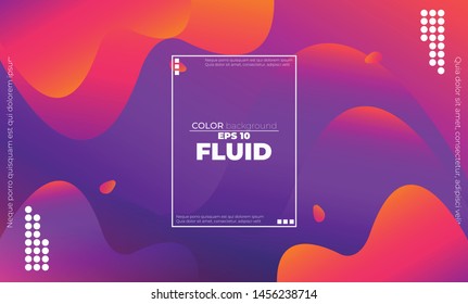 Creative geometric wallpaper. Trendy fluid flow gradient shapes composition. Applicable for gift card,  Poster on wall poster template,  landing page, ui, ux ,coverbook,  baner, social media posted,