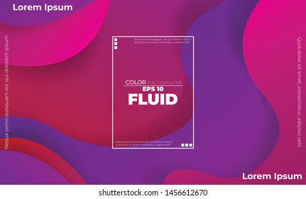 Creative geometric wallpaper. Trendy fluid flow gradient shapes composition. Applicable for gift card,  Poster on wall poster template,  landing page, ui, ux ,coverbook,  baner, social media posted,
