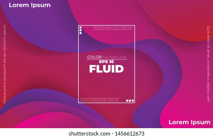 Creative geometric wallpaper. Trendy fluid flow gradient shapes composition. Applicable for gift card,  Poster on wall poster template,  landing page, ui, ux ,coverbook,  baner, social media posted,