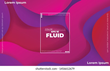 Creative geometric wallpaper. Trendy fluid flow gradient shapes composition. Applicable for gift card,  Poster on wall poster template,  landing page, ui, ux ,coverbook,  baner, social media posted,