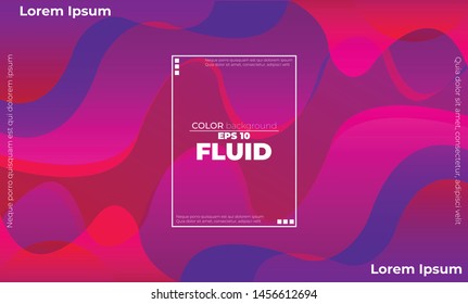 Creative geometric wallpaper. Trendy fluid flow gradient shapes composition. Applicable for gift card,  Poster on wall poster template,  landing page, ui, ux ,coverbook,  baner, social media posted,