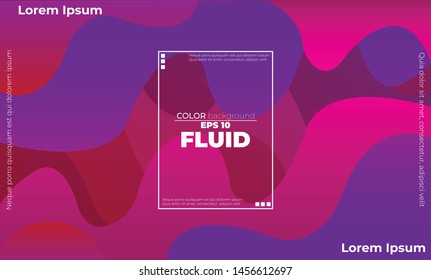 Creative geometric wallpaper. Trendy fluid flow gradient shapes composition. Applicable for gift card,  Poster on wall poster template,  landing page, ui, ux ,coverbook,  baner, social media posted,