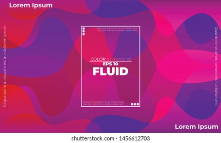 Creative geometric wallpaper. Trendy fluid flow gradient shapes composition. Applicable for gift card,  Poster on wall poster template,  landing page, ui, ux ,coverbook,  baner, social media posted,