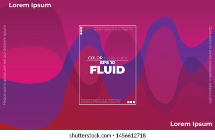 Creative geometric wallpaper. Trendy fluid flow gradient shapes composition. Applicable for gift card,  Poster on wall poster template,  landing page, ui, ux ,coverbook,  baner, social media posted,